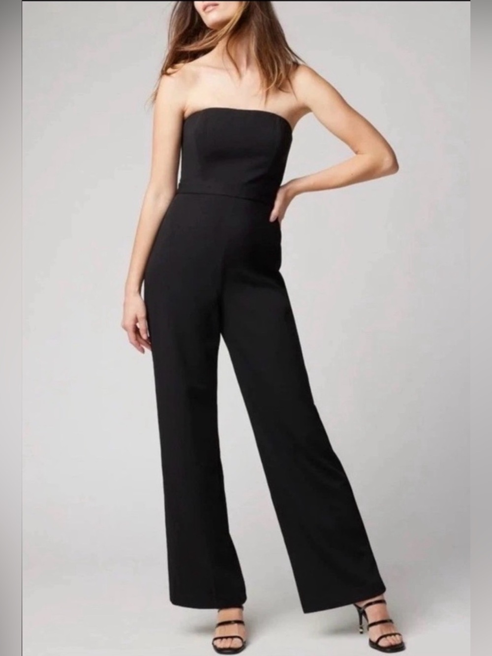 White House Black Market Women's Size 8 Strapless Black Jumpsuit
